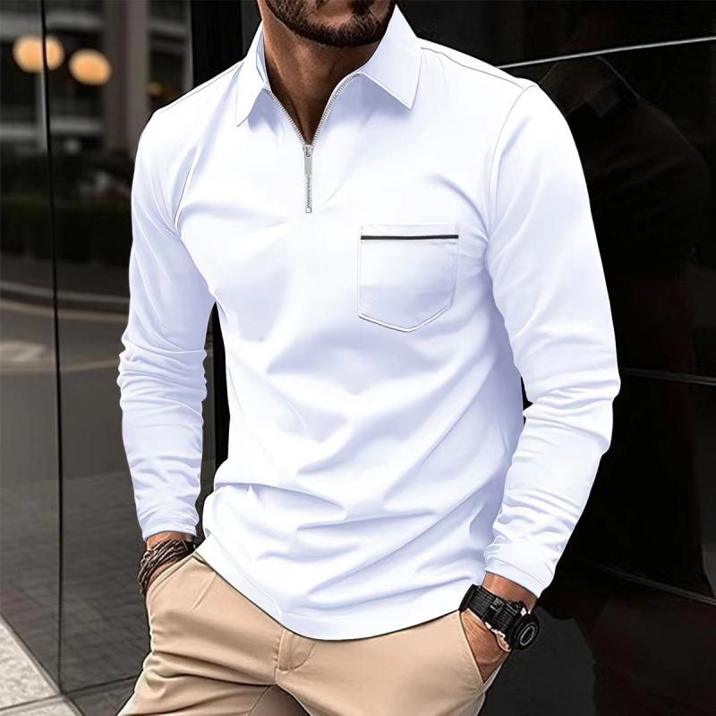 Max | Stilfuld langærmet poloshirt med lommer