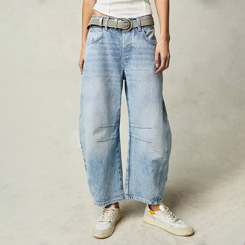 Ruan | Damejeans med brede ben Komfortable, 100% bomuld