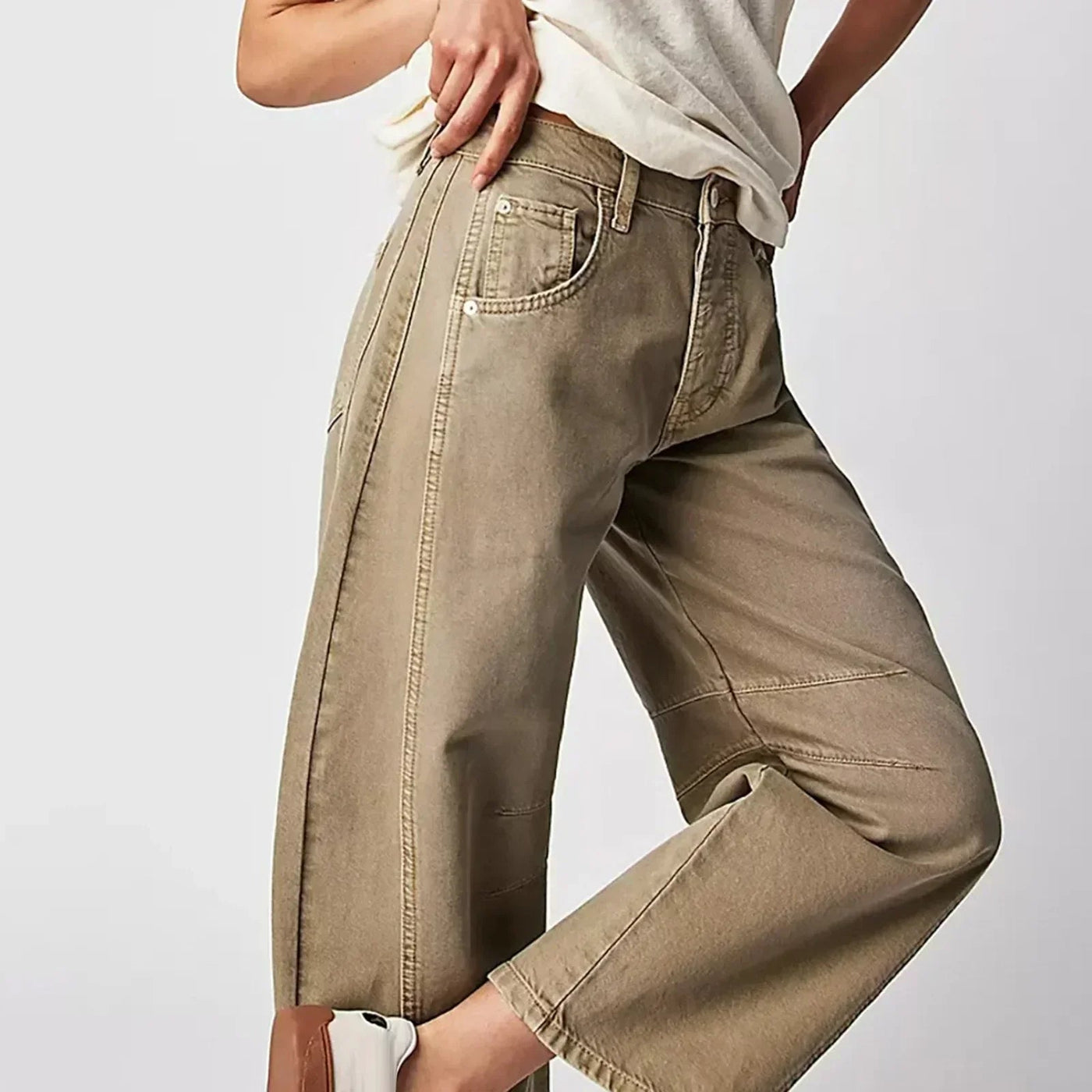 Ruan | Damejeans med brede ben Komfortable, 100% bomuld