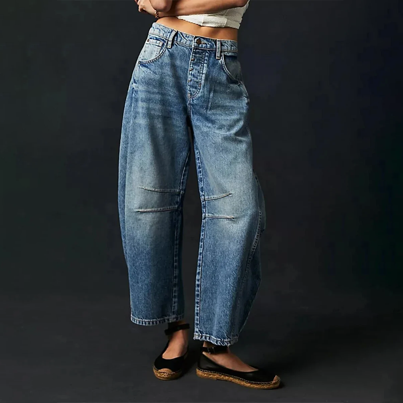 Ruan | Damejeans med brede ben Komfortable, 100% bomuld