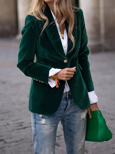 Sofia |  Elegant velourblazer med skræddersyet pasform